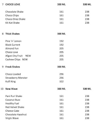 The London Shakes 1950 menu 1