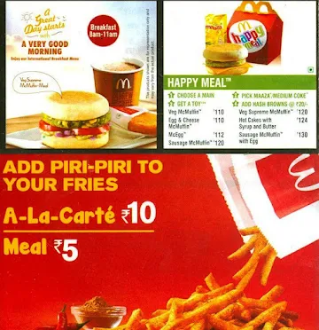 McDonald's menu 