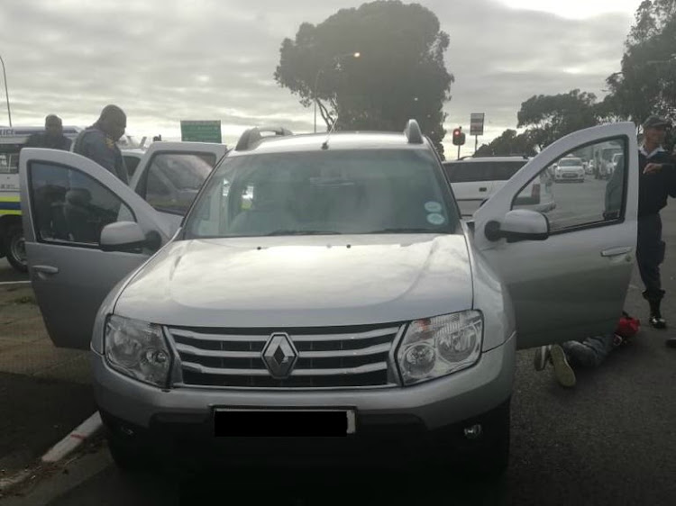 A taxi driver was stabbed and robbed of his silver Renault Duster, allegedly by two teenage passengers who have since been arrested in Goodwood, Cape Town.