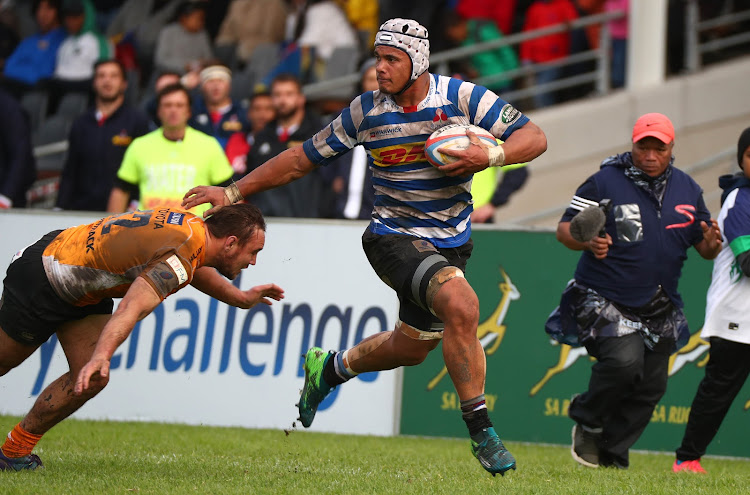 Juarno Augustus of Western Province during the SuperSport Rugby Challenge rugby match between Western Province and Free State at the Green Point Track, Cape Town on July 1 2018.