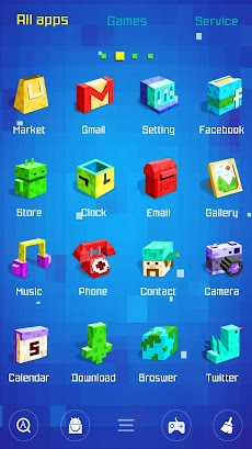 Cube World GO Launcher Themeのおすすめ画像3