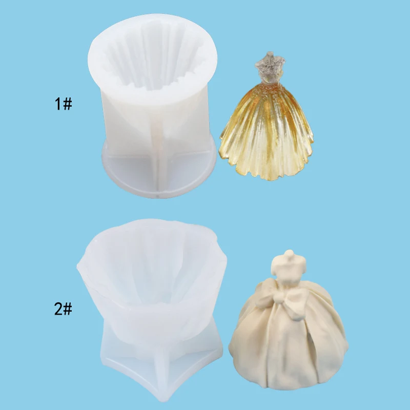 Title 3, Bow Dress Aromaterapi Alçı Mum Silikon Kalıbı i...