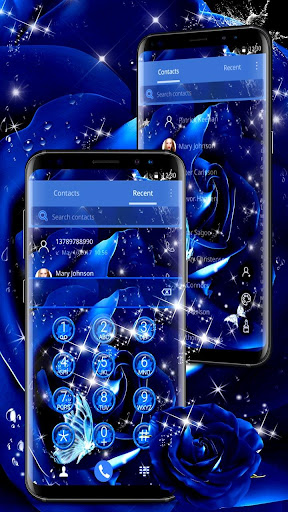 ファンタジーブルーエンチャントテーマ 神秘的な青いバラの雨滴の壁紙 By Best Cool Theme Dreamer Google Play Japan Searchman App Data Information