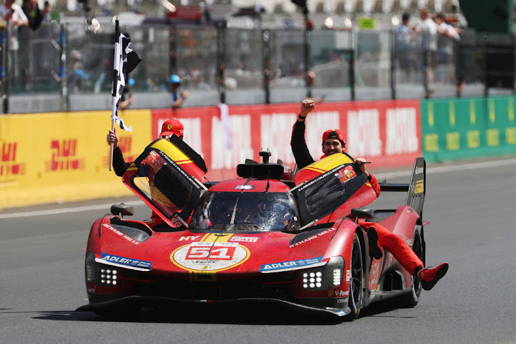 The number 51 Ferrari AF Corse, driven by Italian Alessandro Pier Guidi, a car shared with Antonio Giovinazzi and Britain’s James Calado, took the chequered flag ahead of the number eight Toyota.