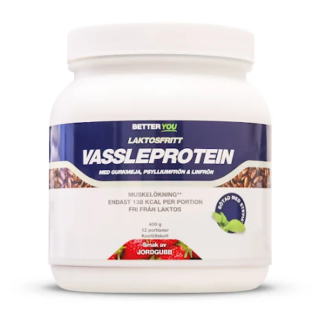 Vassleprotein Laktosfritt 400g - Jordgubb