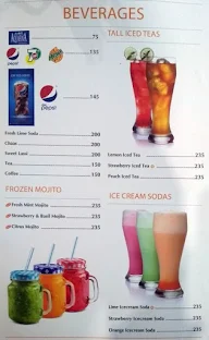 Cream Centre menu 1