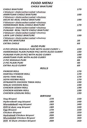 Wat-A-Bhatura! menu 