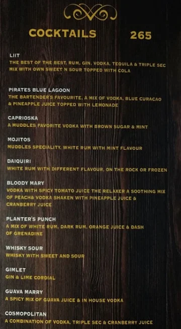 Pirates Of Grill menu 