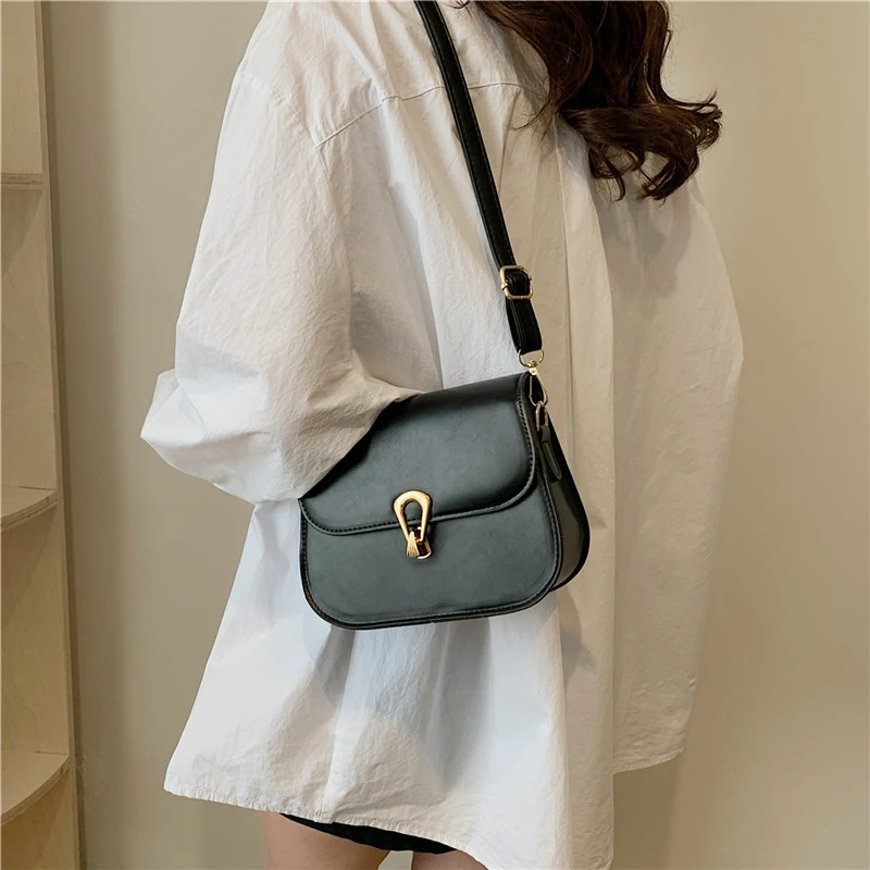 Ins Lock Pouch Bolsa Crossbody de um Ombro com Trava Antifurto, Ideal para Levar Seus Essenciais com Segurança e Estilo no Dia a Dia