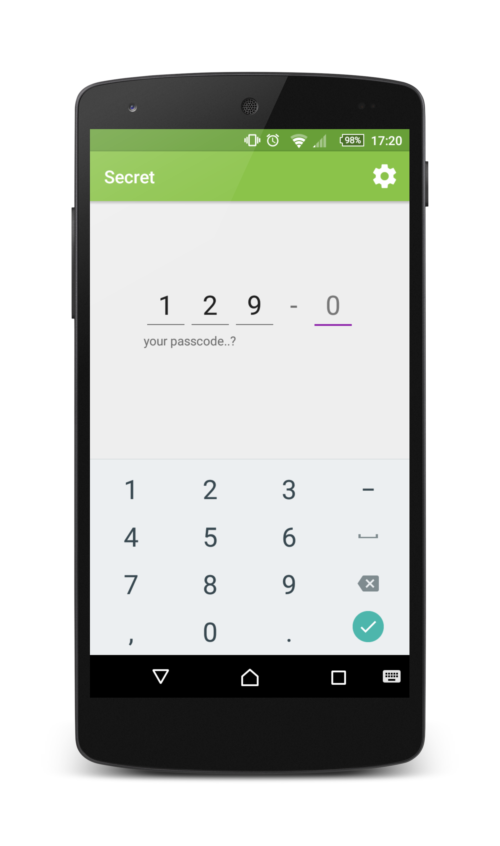Android application Secret - Better Passwords screenshort