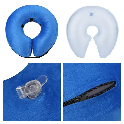 Dog Cones After Surgery, Protective Inflatable Dog Collar Pet Recovery Collar Soft Pet Cone for Small Medium or Large Do