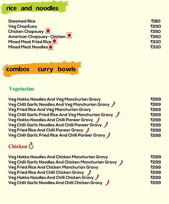 Chings Town menu 