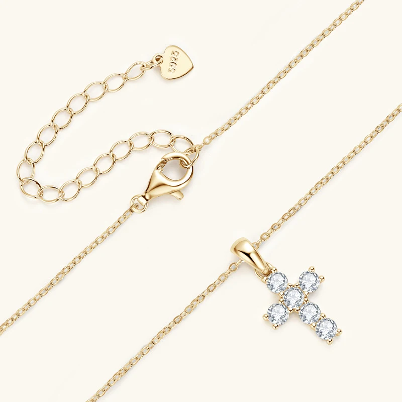 Collana Crocifisso Diamante Ins Retro Francese Pendente Argento 925 Gioiello raffinato per donna Idea regalo perfetta per occasioni speciali e look unici