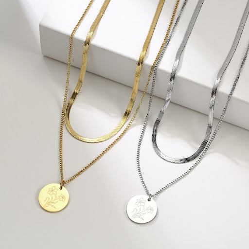 Title 7, Womens Stainless Steel Necklace, a stylish and...