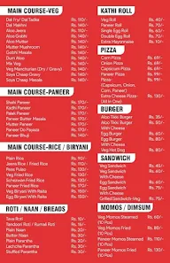 Zaika Xpress menu 1