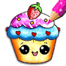 Cupcakes Coloring Book Glitter icon