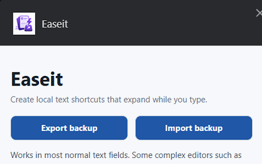 Easeit screenshot 1