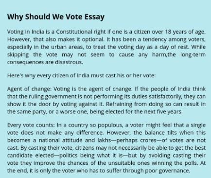 persuasive essay about voting