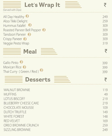 Coffee Connect menu 