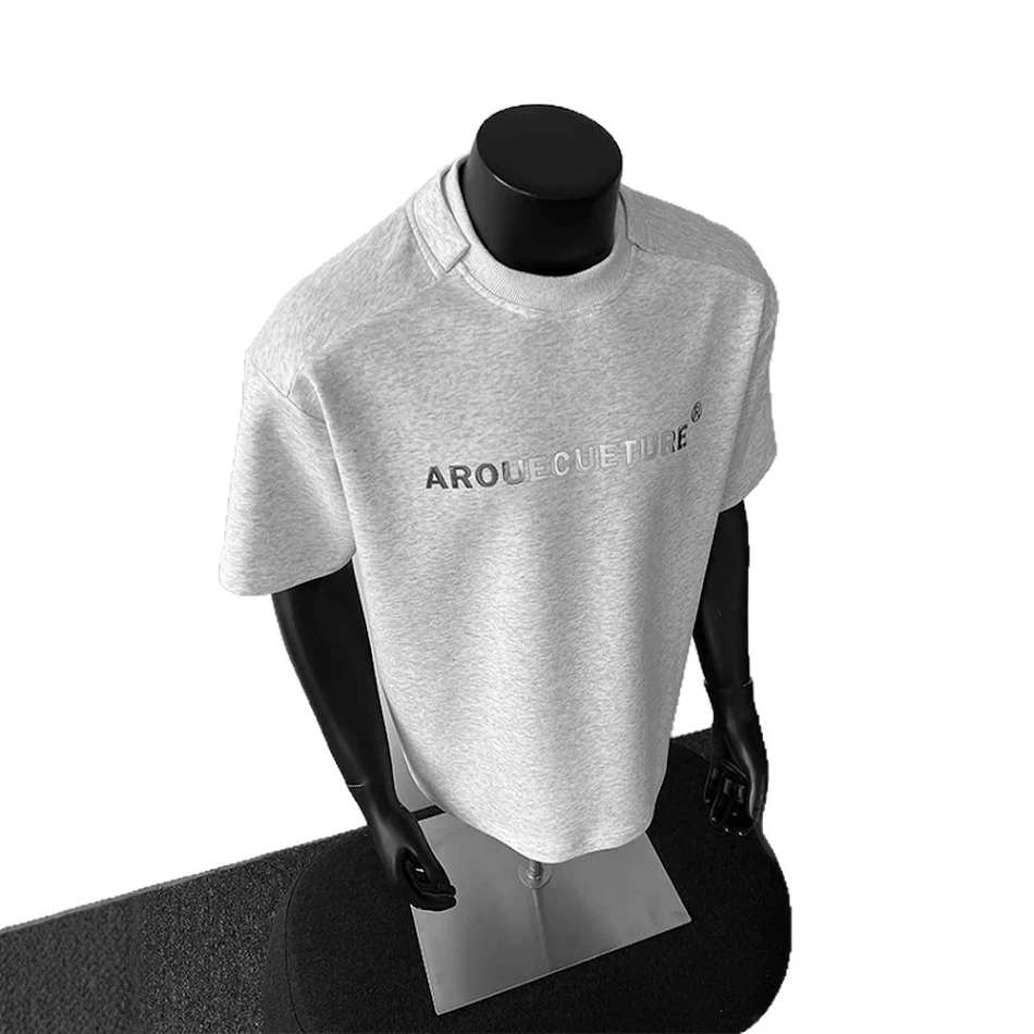 Summer Men's Shoulder Short Sleeve PU Handsome Heavy Clothing. Achieve an attractive and impressive look with this styli