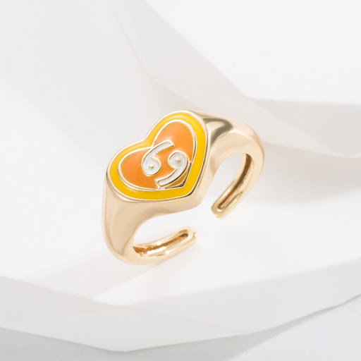 Title 25, Trendy Copper Plated 18K Gold Dripping Ring, a ...