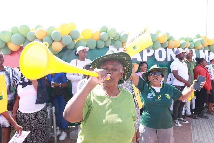 Fans welcoming Springboks team during their World Cup Trophy Tour at Chris Hani Road, Soweto.