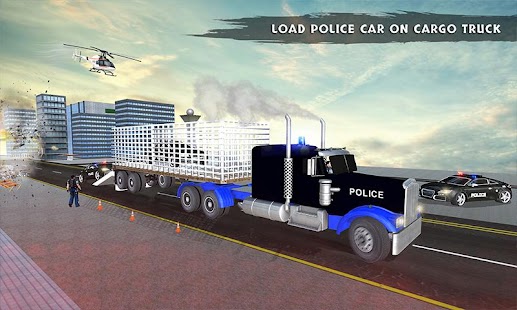 US Police Robot Transport Truck Driving Games Screenshot