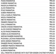 Parantha Hut menu 1