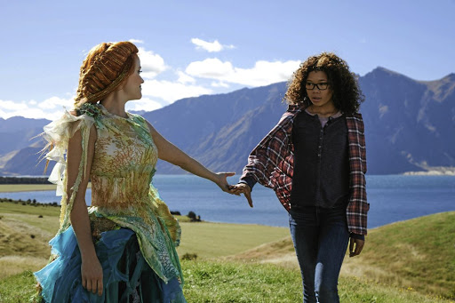 Reese Witherspoon as Mrs Which and Storm Reid as Meg in 'A Wrinkle in Time', a lacklustre fantasy film.