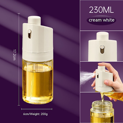 Title 7, 2-in-1 Glass Oil Bottle Press Oil Dispenser Bar...
