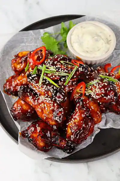 Spicy Bbq Chicken Wings (6 Pcs )