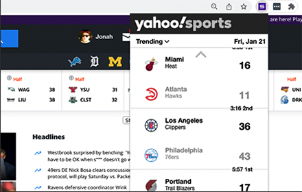 Yahoo Sports OneClick Preview image 0