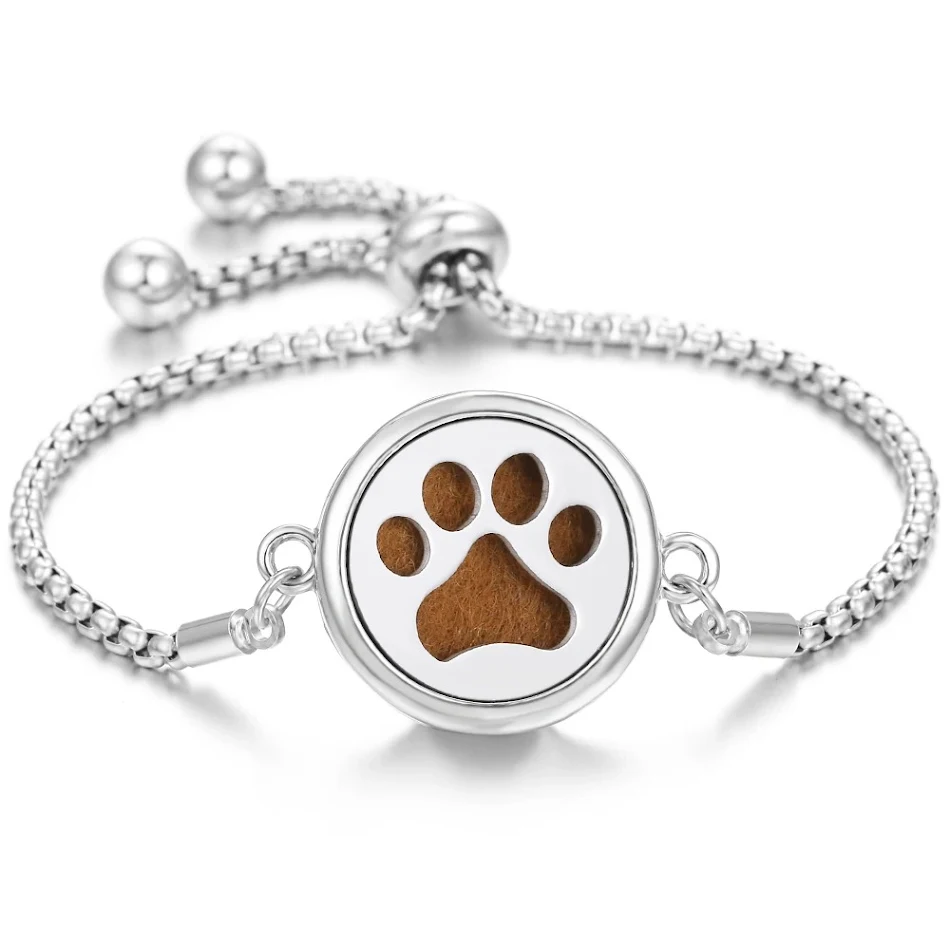 Bracelet huiles essentielles Lucky Tree en acier inoxydable Diffuseur d'arôme anti-stress Bijou relaxant Cadeau parfait