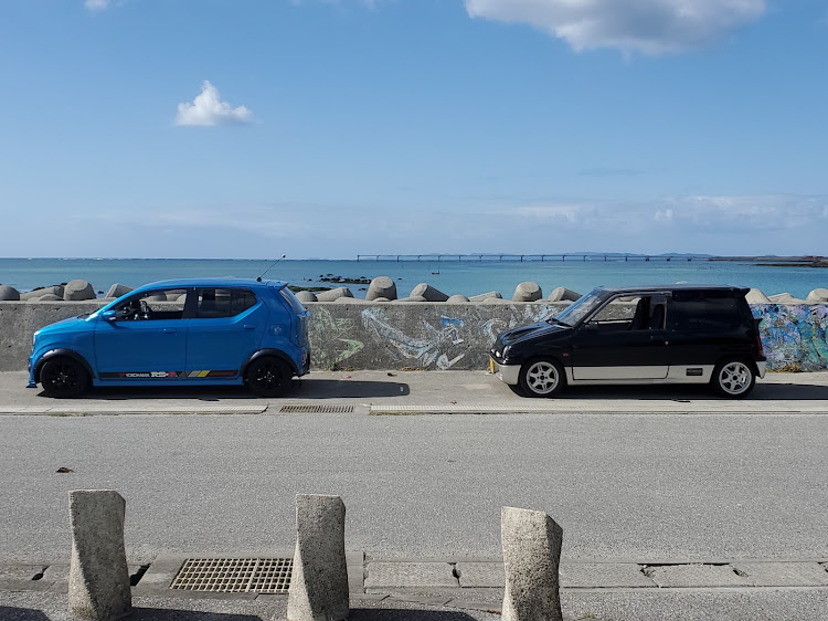 アルトワークスのあけましておめでとうございます・初日の出ドライブ・アルトワークスha36s・アルトワークス cs22s・沖縄に関するカスタム事例の投稿画像8枚目
