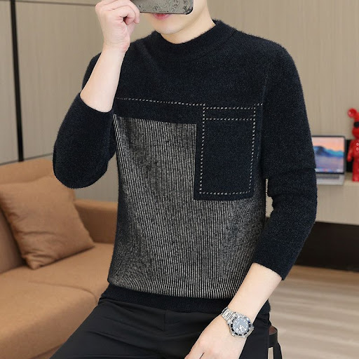 Title 6, Mens Half-High Collar Sweater Autumn And Winte...
