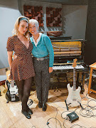 Lola Lennox and her mother Annie Lennox pose in Los Angeles. File photo.