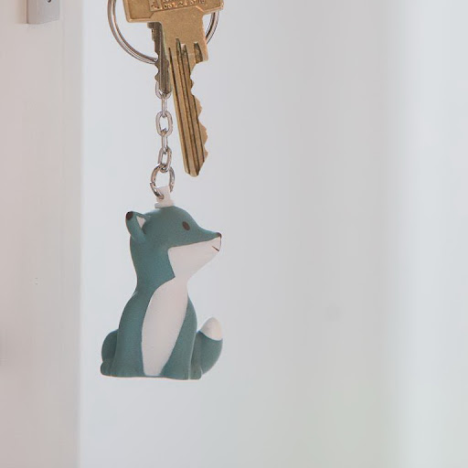 Title 1, New Style Creative Rabbit Fox Keychain, a charm...
