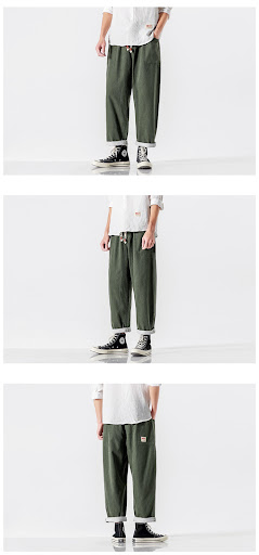 Title 9, Nine-point retro wide-leg pants for women. Embr...