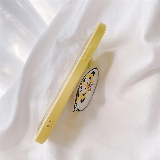 Title 6, Ins Wind Yellow Silicone Tiger Stand Phone Case...