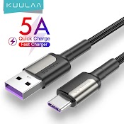 Cáp Sạc Nhanh Kuulaa Đầu Usb Type C 5A Cho Huawei Mate 20 Pro P20 Lite