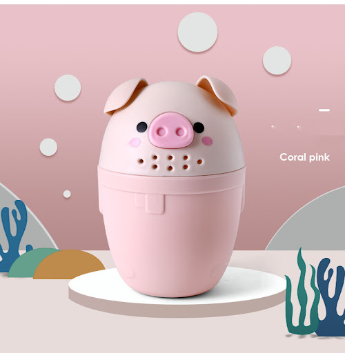 Title 2, Baby shampoo cup shower water spoon, making bat...