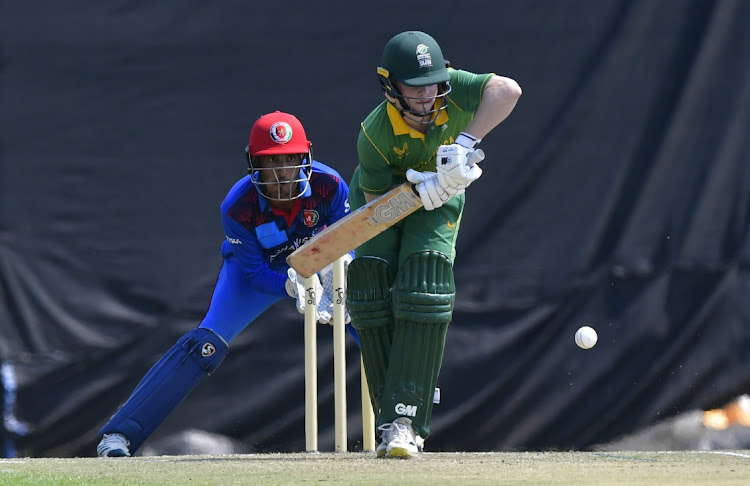 SA's David Teeger bats during the Men's U19 Tri-Series, 6th Youth ODI match against Afghanistan at Old Edwardians CC on January 8 2024 in Johannesburg. Picture: GALLO IMAGES/SYDNEY SESHIBEDI