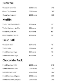 Cake Walk menu 2