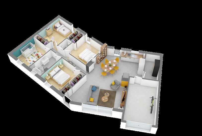  Vente Terrain + Maison - Terrain : 300m² - Maison : 98m² à Libourne (33500) 