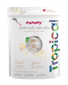 Khăn mặt viên nén Mamamy Tropical 25 viên 240x300mm