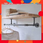 Bán Sỉ - Kệ Treo Gắn Tường Kiêm Giá Treo Quần Áo Chất Liệu Ống Nước Và Gỗ Trang Trí Nhà Decor Quán Cafe Trenddecor.vn