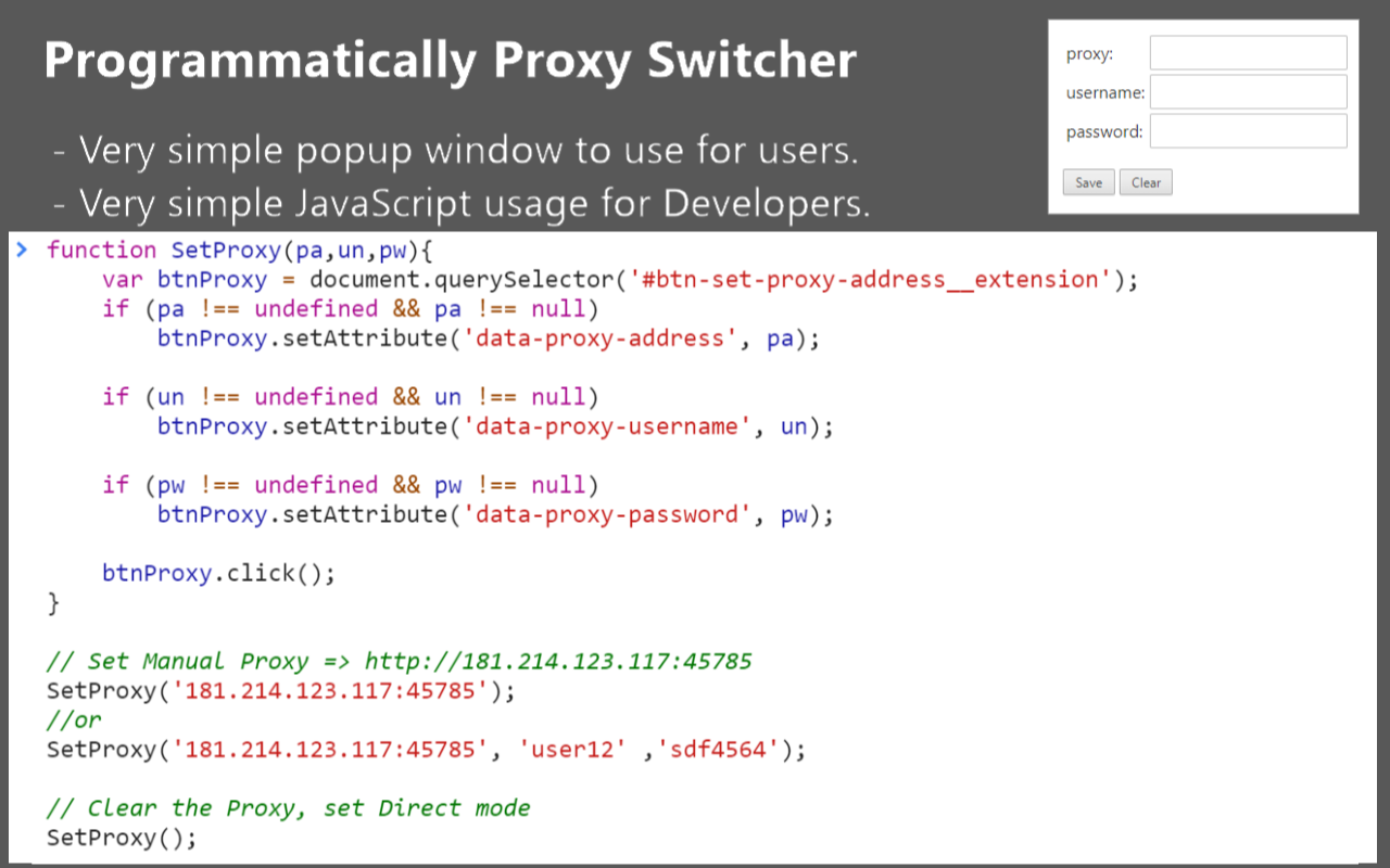 Programmatically Proxy Switcher Preview image 0