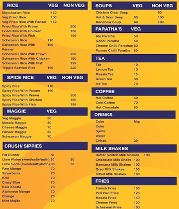 Renuka Cafe menu 