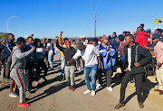 Eastcape Midlands TVET College students took to the streets over lack of funding. /Thamsanqa Mbovane/GroundUp