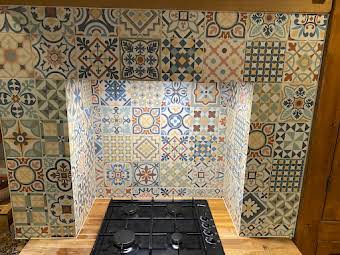 Tiling work splash back and kitchen floor album cover